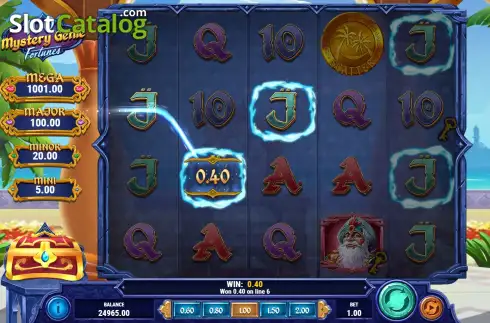 Οθόνη4. 1001 Mystery Genie Fortunes Κουλοχέρης