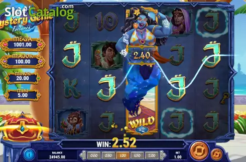 Οθόνη5. 1001 Mystery Genie Fortunes Κουλοχέρης