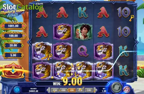 Οθόνη6. 1001 Mystery Genie Fortunes Κουλοχέρης