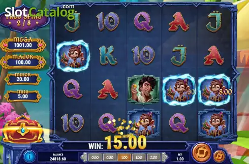 Οθόνη9. 1001 Mystery Genie Fortunes Κουλοχέρης