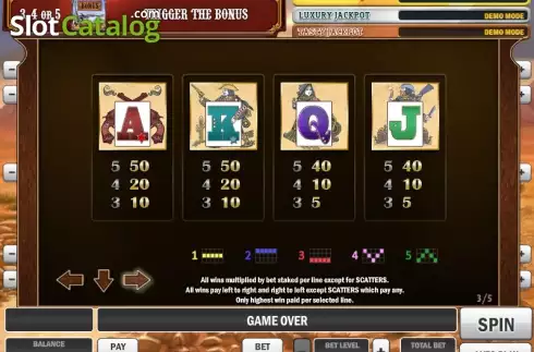 Πίνακας πληρωμών 3. Cowboy Treasure Κουλοχέρης
