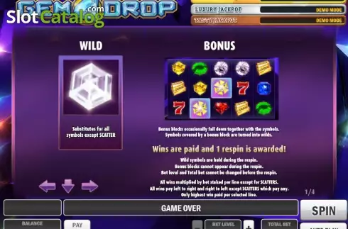 Πίνακας πληρωμών 1. Gem Drop Κουλοχέρης