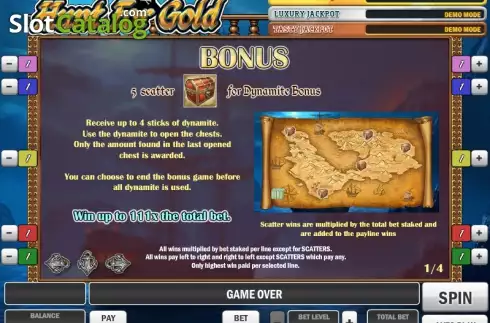 Πίνακας πληρωμών 1. Hunt for Gold Κουλοχέρης