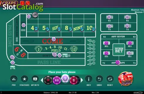 Οθόνη2. Go Craps Κουλοχέρης