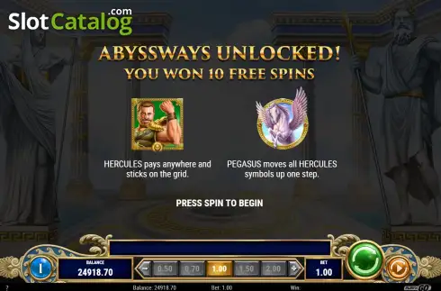 Οθόνη9. 13th Trial Hercules Abyssways Κουλοχέρης