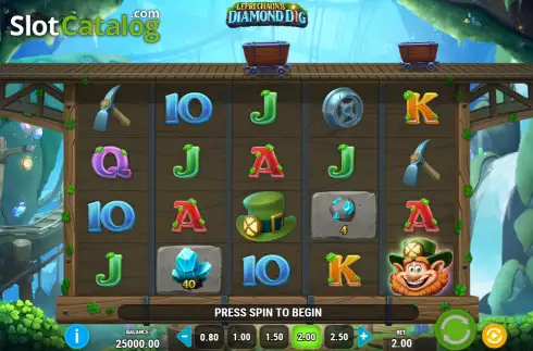 Οθόνη2. Leprechaun’s Diamond Dig Κουλοχέρης