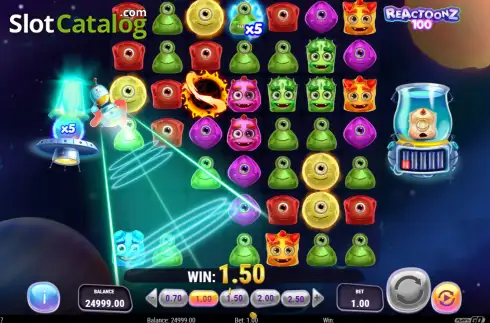 Οθόνη3. Reactoonz 100 Κουλοχέρης