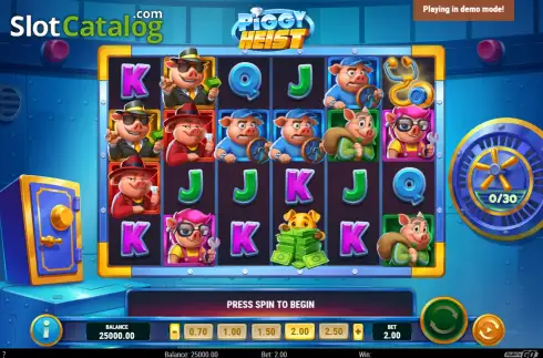 Οθόνη2. Piggy Heist Κουλοχέρης