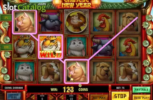 Ροδέλες. Chinese New Year (Play'n Go) Κουλοχέρης 