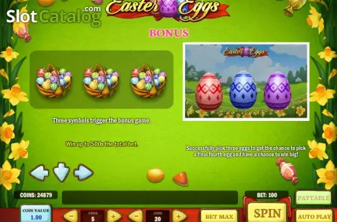 Πίνακας πληρωμών 2. Easter Eggs Κουλοχέρης
