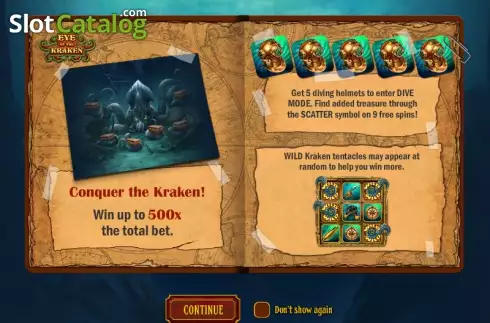 Τα χαρακτηριστικά του παιχνιδιού. Eye of the Kraken Κουλοχέρης