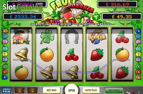 Ροδέλες. Fruit Bonanza Κουλοχέρης