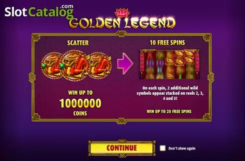 Τα χαρακτηριστικά του παιχνιδιού. Golden Legend (Play'n Go) Κουλοχέρης