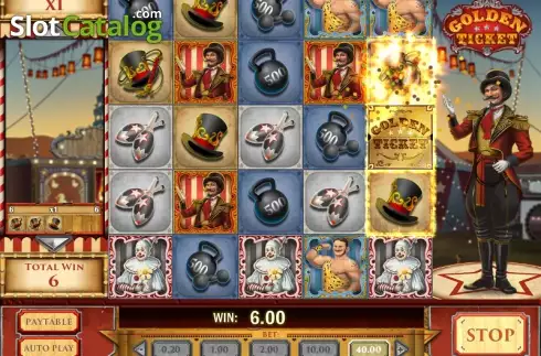 Ροδέλες. Golden Ticket (Play'n Go) Κουλοχέρης