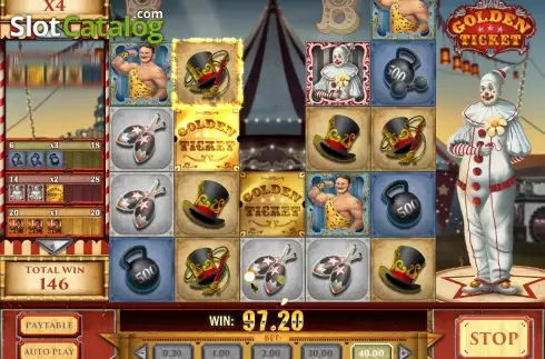 Ροδέλες. Golden Ticket (Play'n Go) Κουλοχέρης