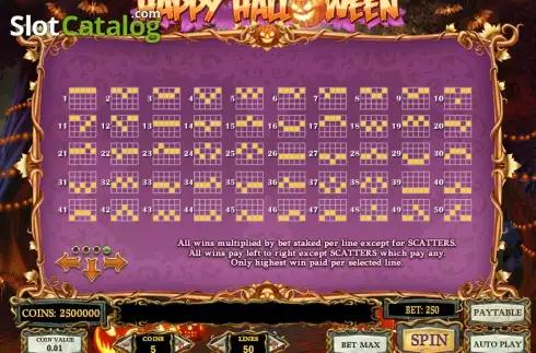 Πίνακας πληρωμών 4. Happy Halloween Κουλοχέρης