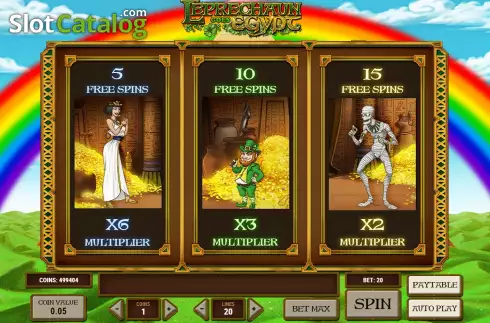 Οθόνη7. Leprechaun Goes Egypt Κουλοχέρης