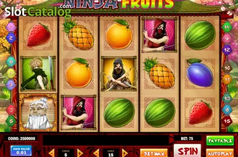 Ροδέλες. Ninja Fruits Κουλοχέρης