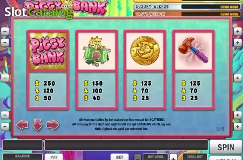 Πίνακας πληρωμών 2. Piggy Bank (Games |nc) Κουλοχέρης