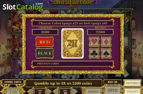 Παιχνίδι κινδύνου. Royal Masquerade (Play'n Go) Κουλοχέρης 