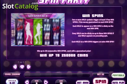 Πίνακας πληρωμών 2. Spin Party Κουλοχέρης