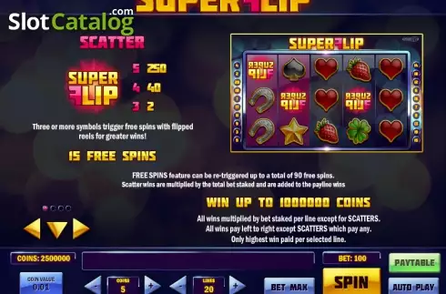 Πίνακας πληρωμών 1. Super Flip Κουλοχέρης