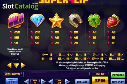 Πίνακας πληρωμών 3. Super Flip Κουλοχέρης