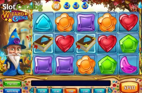 Ροδέλες. Wizard of Gems Κουλοχέρης 