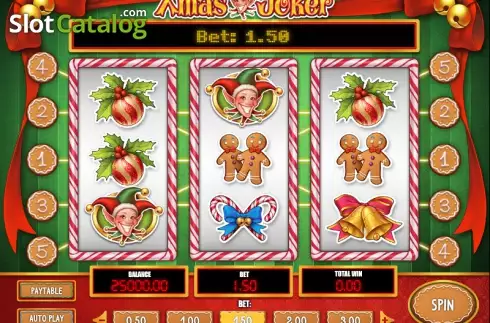 Ροδέλες. Xmas Joker Κουλοχέρης