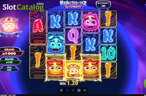 Οθόνη3. Reactoonz Blitzways Κουλοχέρης