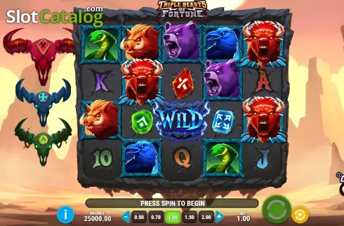 Οθόνη2. Triple Beasts of Fortune Κουλοχέρης
