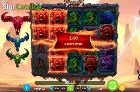 Οθόνη3. Triple Beasts of Fortune Κουλοχέρης