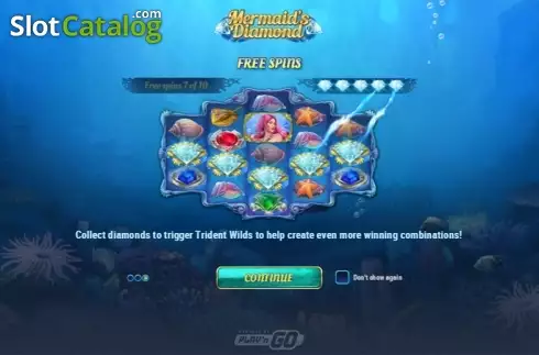 Οθόνη Intro Game 3. Mermaid's Diamond Κουλοχέρης