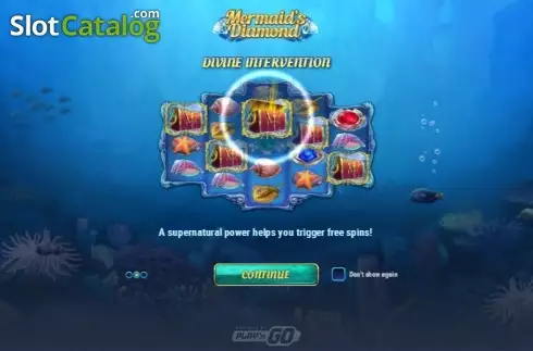 Οθόνη Intro Game 2. Mermaid's Diamond Κουλοχέρης