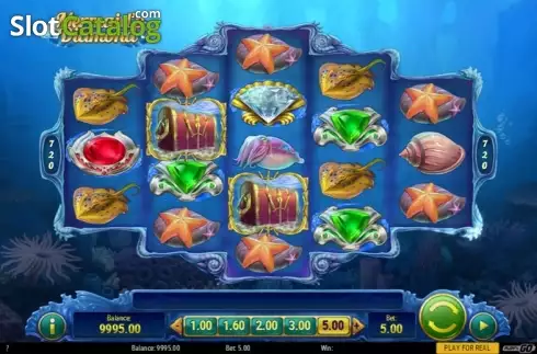 Οθόνη ροής εργασιών παιχνιδιού. Mermaid's Diamond Κουλοχέρης