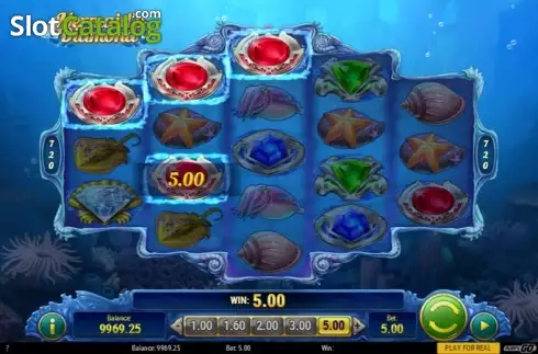 Κερδίστε οθόνη 3. Mermaid's Diamond Κουλοχέρης