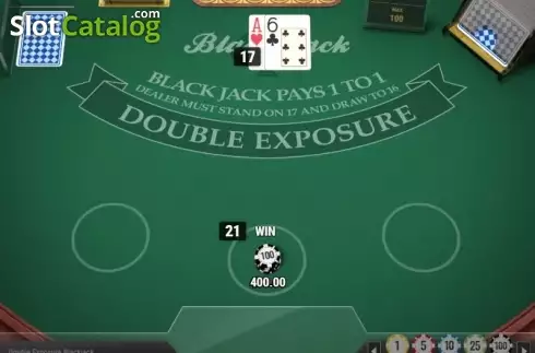 Οθόνη5. Double Exposure Blackjack MH (Play'n Go) Κουλοχέρης 