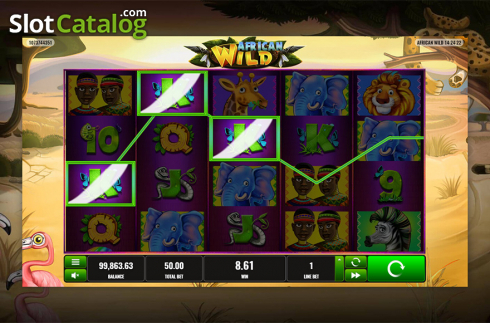 Οθόνη4. African Wild (Playreels) Κουλοχέρης