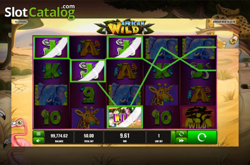Οθόνη5. African Wild (Playreels) Κουλοχέρης