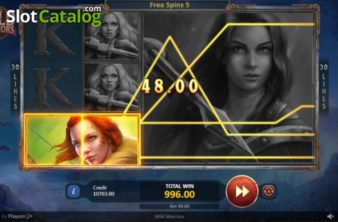 Οθόνη6. Wild Warriors Κουλοχέρης 