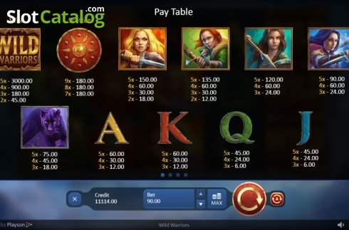 Οθόνη8. Wild Warriors Κουλοχέρης 