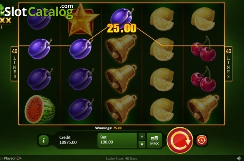 Οθόνη3. Lucky Staxx 40 lines Κουλοχέρης