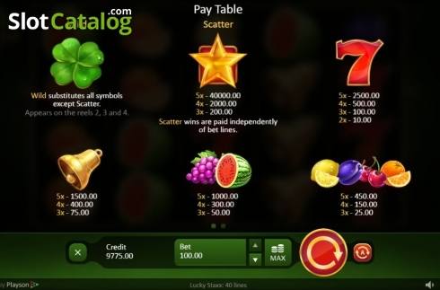 Οθόνη4. Lucky Staxx 40 lines Κουλοχέρης