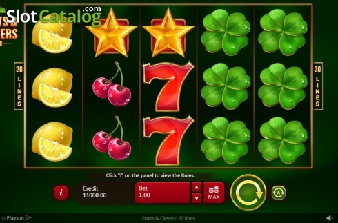 Οθόνη2. Fruits & Clovers 20 lines Κουλοχέρης