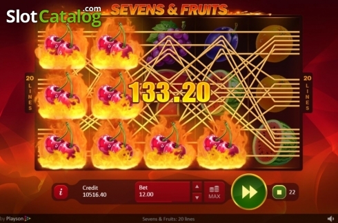 Οθόνη4. Sevens Fruits: 20 lines Κουλοχέρης 