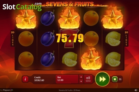 Οθόνη6. Sevens Fruits: 20 lines Κουλοχέρης 