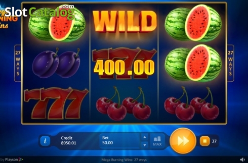 Οθόνη5. Mega Burning Wins 27 ways Κουλοχέρης