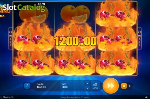 Οθόνη6. Mega Burning Wins 27 ways Κουλοχέρης