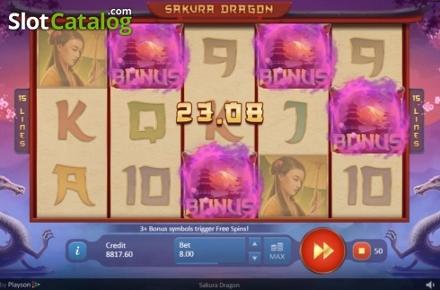 Οθόνη5. Sakura Dragon Κουλοχέρης