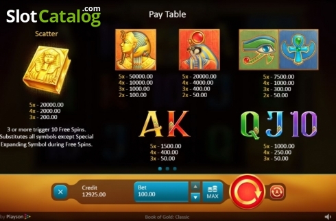 Οθόνη9. Book of Gold: Classic Κουλοχέρης